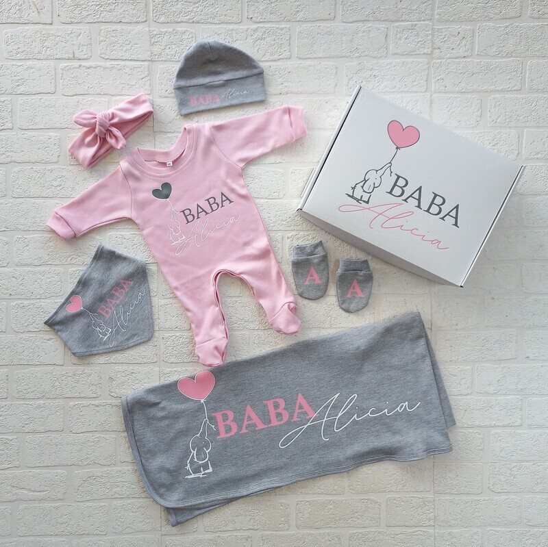 New Baby Girl Set with Gift Box