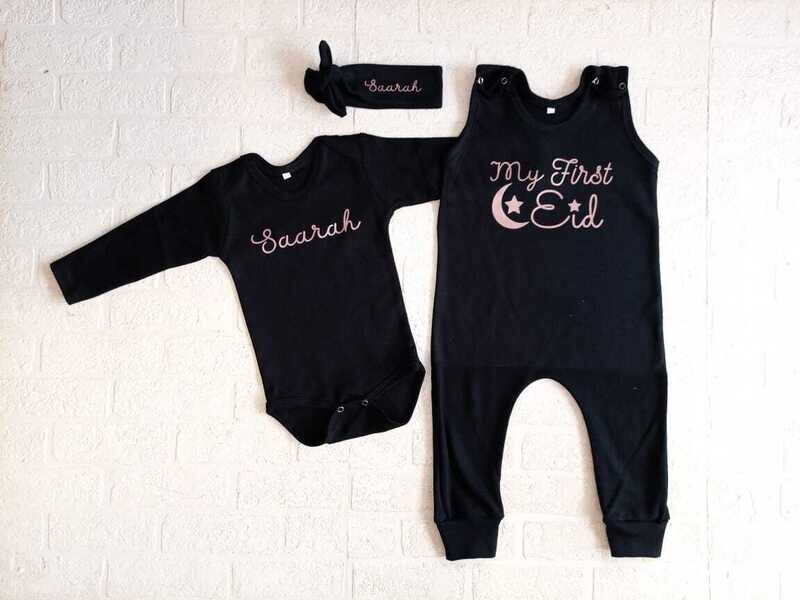 Eid Romper, Vest and headbow set