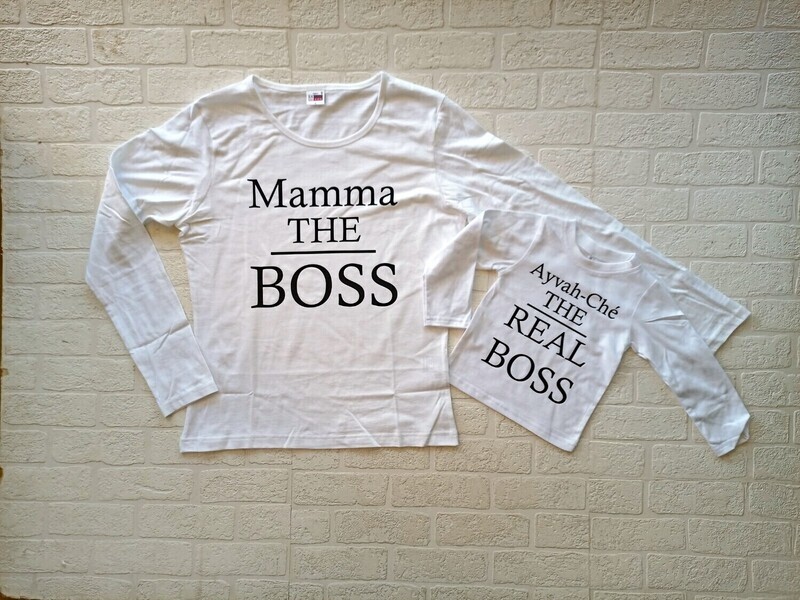 Mommy Long sleeve and kids long sleeve shirt Set