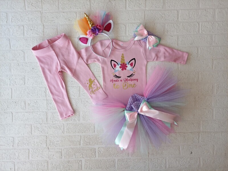 Long Sleeve Unicorn Tutu Set