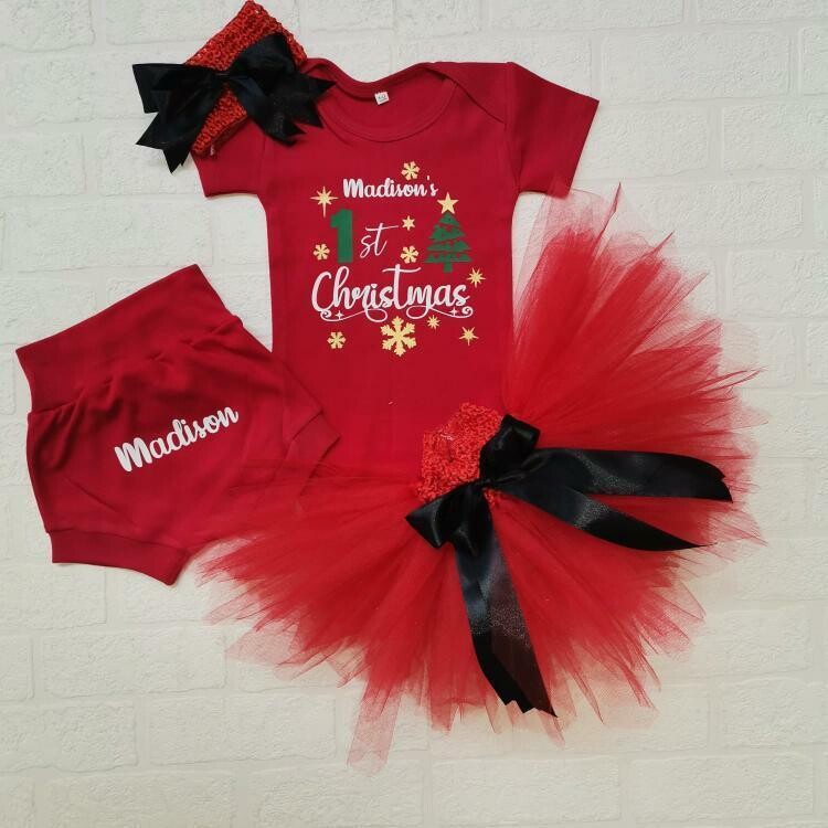 Girls Christmas Tutu and Shorts set