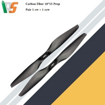3K Carbon Fiber 1855 Propeller 18 x 5.5 Pair of CW CCW for Drone