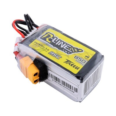 Tattu R-Line 850mAh 14.8V 4S1P 95C Lipo Battery with XT30 Plug Tattu R-Line 850mAh 14.8V 4S1P 95C Lipo Battery with XT30 Plug