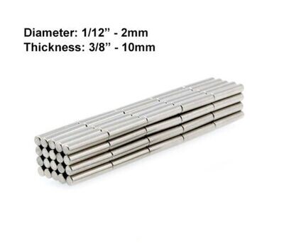 2mmx10mm Miniature magnets pack of 10pc 2mmx10mm Miniature magnets pack of 10pc