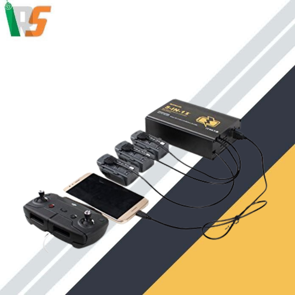 5 in 1 Battery Parallel Dual USB Charger Multi Battery Charging for DJI  Spark Battery & Controller – INDIAN ROBO STORE – FEEL THE TECHNOLOGY