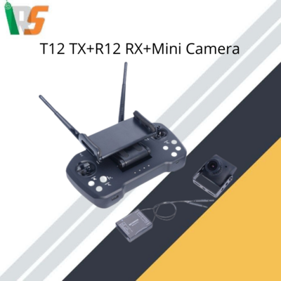 Skydroid T12 2.4GHz 12CH Remote Control with Mini Camera