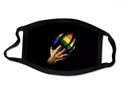 Tearing up Layer Rainbow Reusable Cloth Mask (1pcs)
