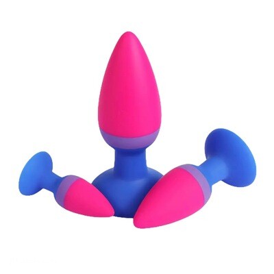 Pinky Blue Beginner's Butt Plugs Set (3 Pieces 3 sizes)