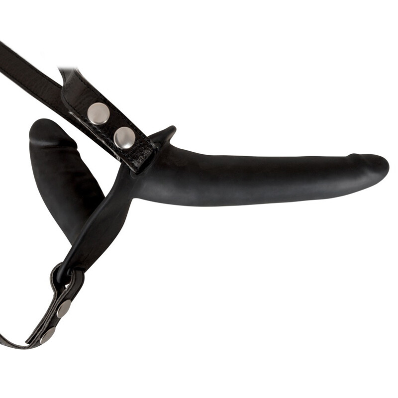 Double Strap On Black Silicone by You2Toys