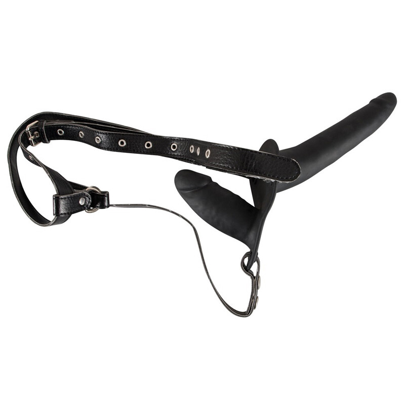 Double Strap On Black Silicone by You2Toys
