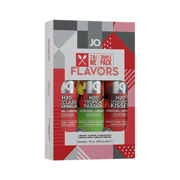 SYSTEM JO - Tri Me Triple Pack Flavors - Tropical Passion, Strawberry Kisses, and Succulent Watermelon