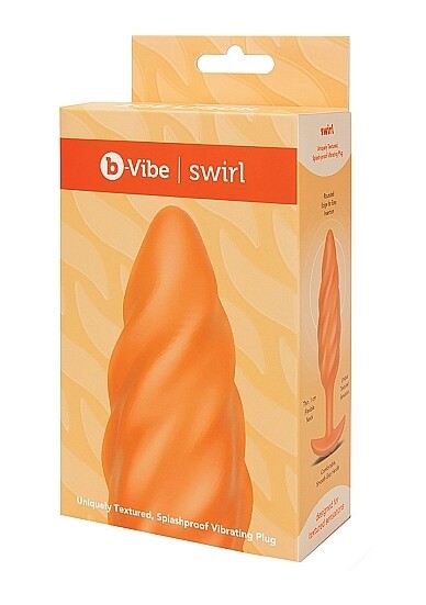 B-Vibe Swirl Texture Plug Orange