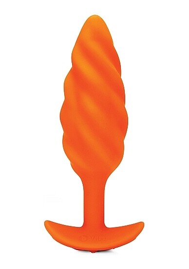 B-Vibe Swirl Texture Plug Orange