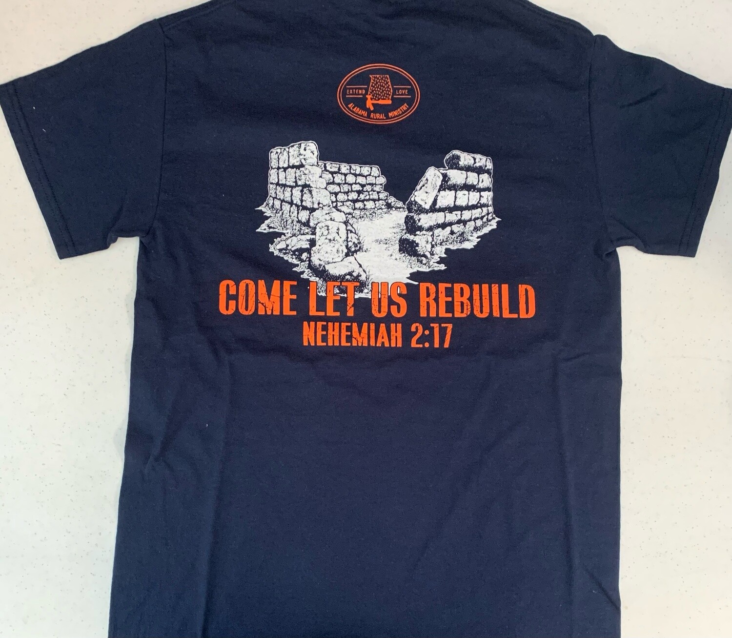 Orange and Blue T Shirt