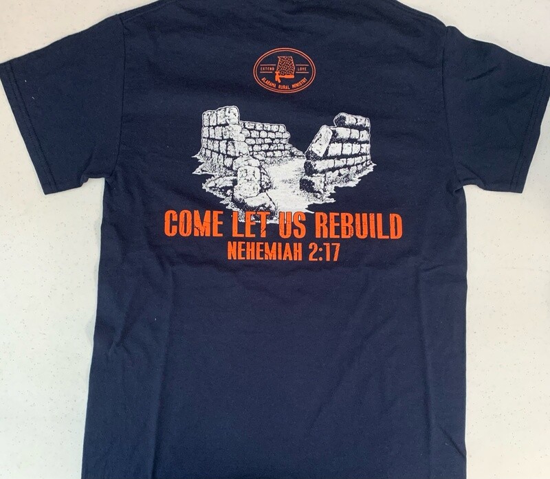 Orange and Blue T Shirt