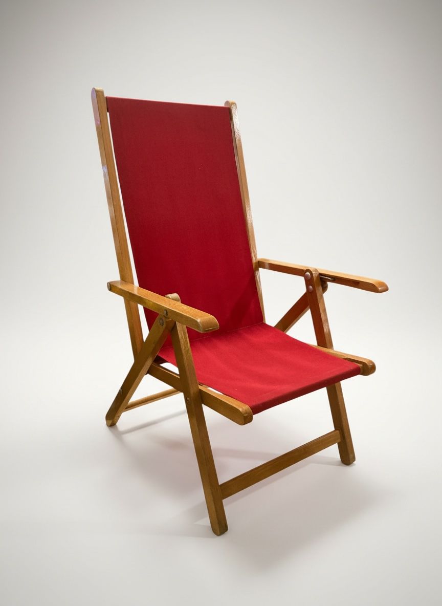 Rara Mini Sdraio Vintage "Brevetti Reguitti" – Design Anni '50/'60 – Made in Italy