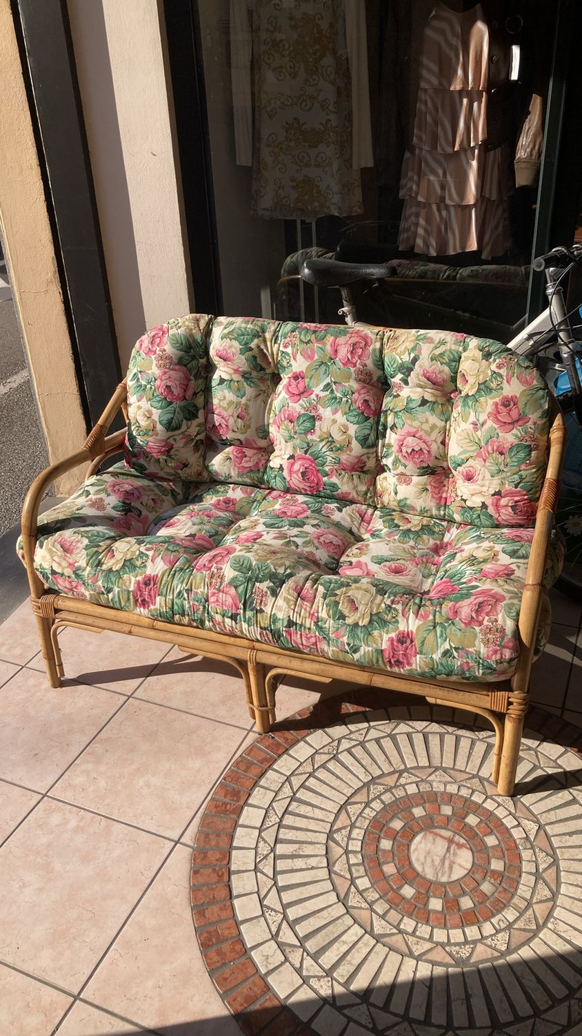 Divanetto in bambù anni 70