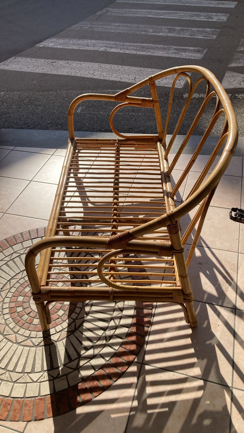 Divanetto in bambù anni 70