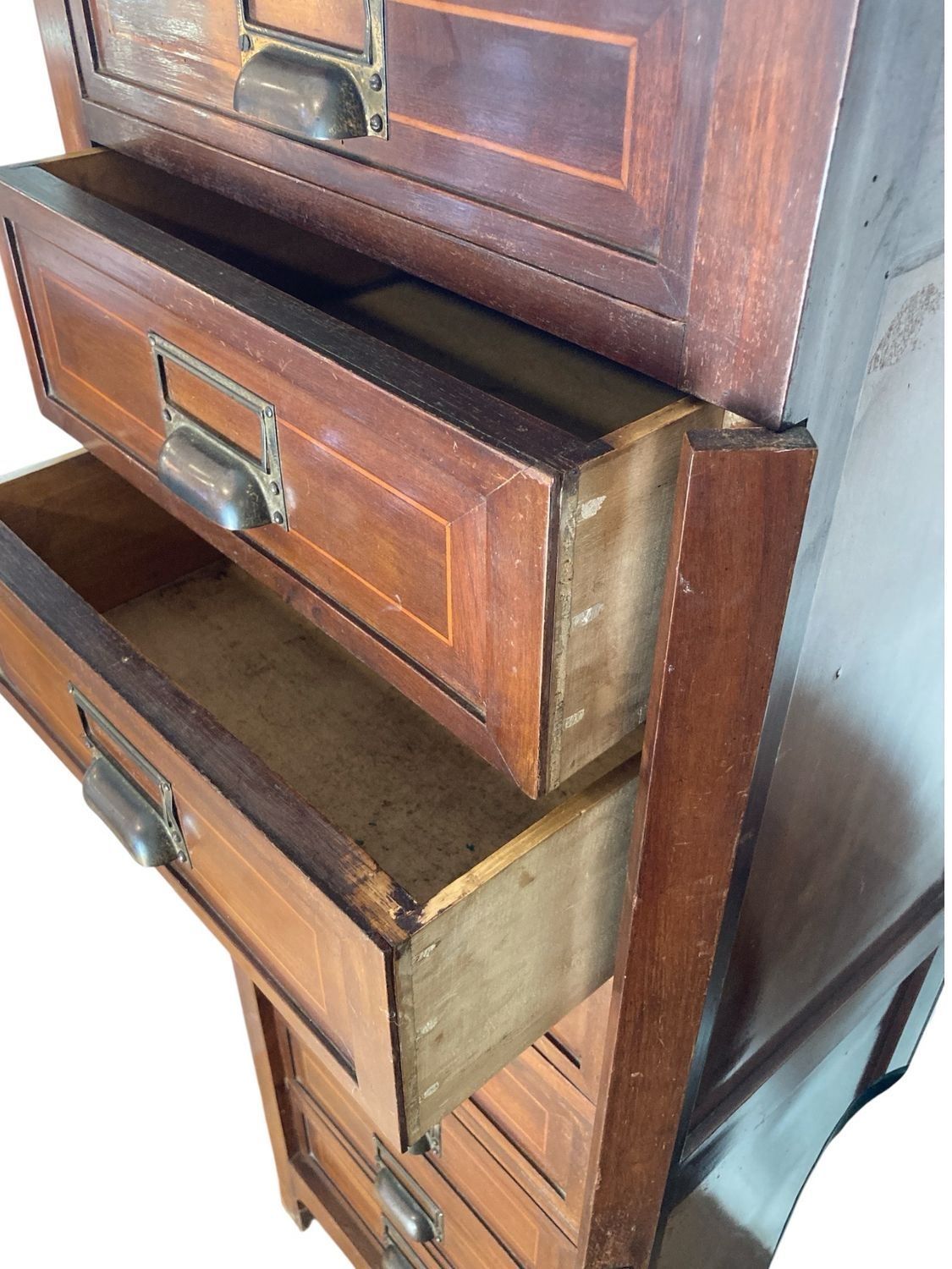 Cassettiera Settimanale Vintage in Legno – Schedario da Ufficio Antico con 8 Cassetti