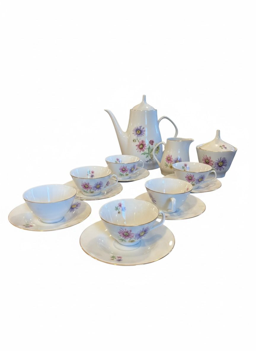 Servizio da Caffè/Tè Vintage in Pregiata Porcellana "Fine de Bohême"