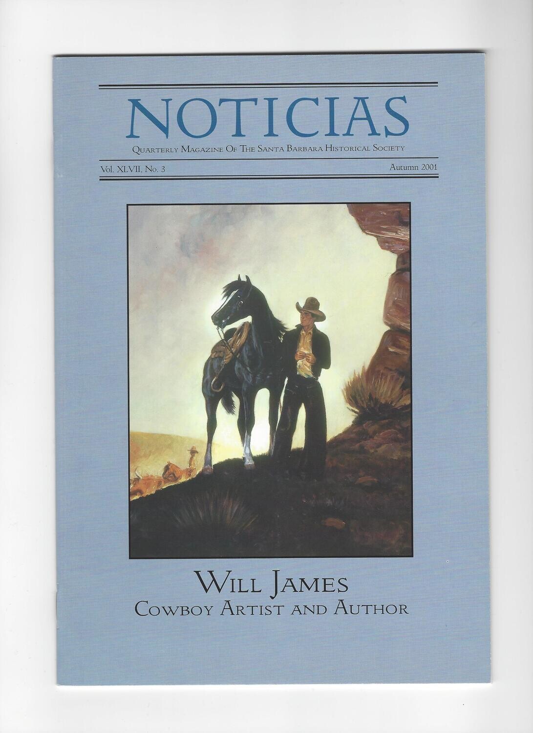 Will James Cowboy Artist and Author (Noticias Vol. XLVII, No. 3)