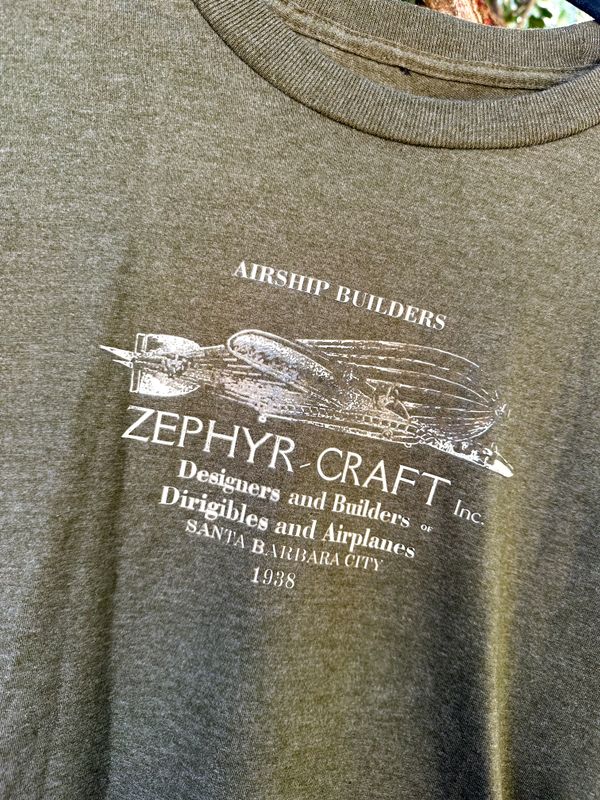 Vintage Legit  Green Airship T-shirt