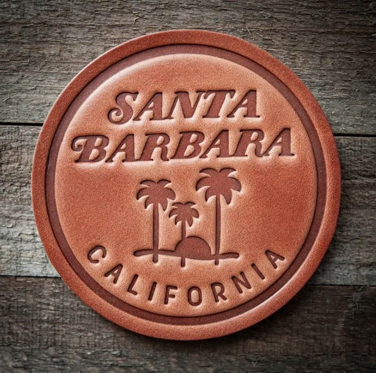 Santa Barbara Leather Coaster