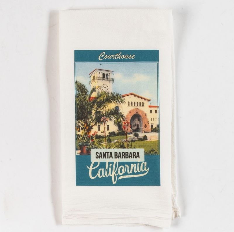 Santa Barbara Courthouse Tea Towel