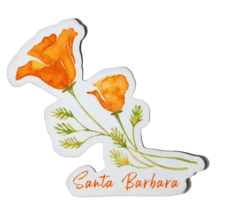 Poppy Santa Barbara Sticker
