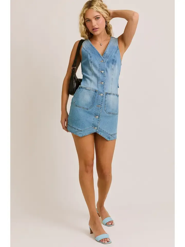 Denim Vest Dress Denim Vest Dress