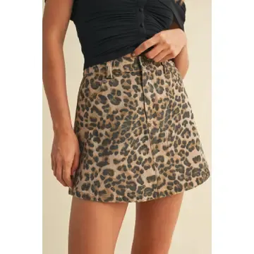 Leopard Mini Skirt