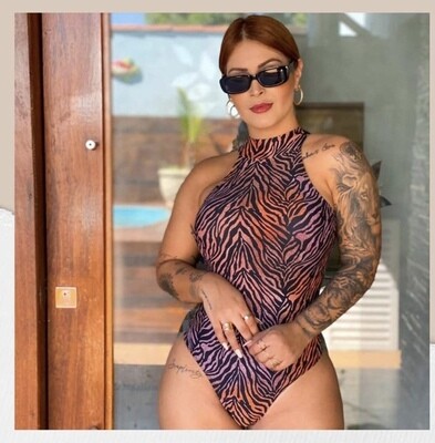 Colorful swimming suit one piece