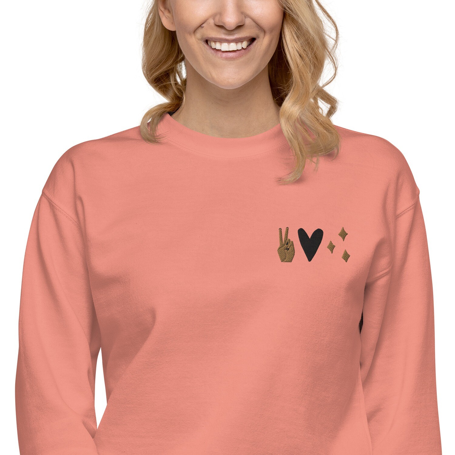 Peace, Love &amp; Baby Dust Embroidered Unisex Fleece Pullover