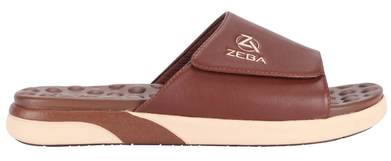Men's Zeba Brown Massaging Leather Sandals