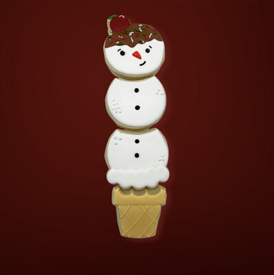  Ice Cream Snow Man Cookies