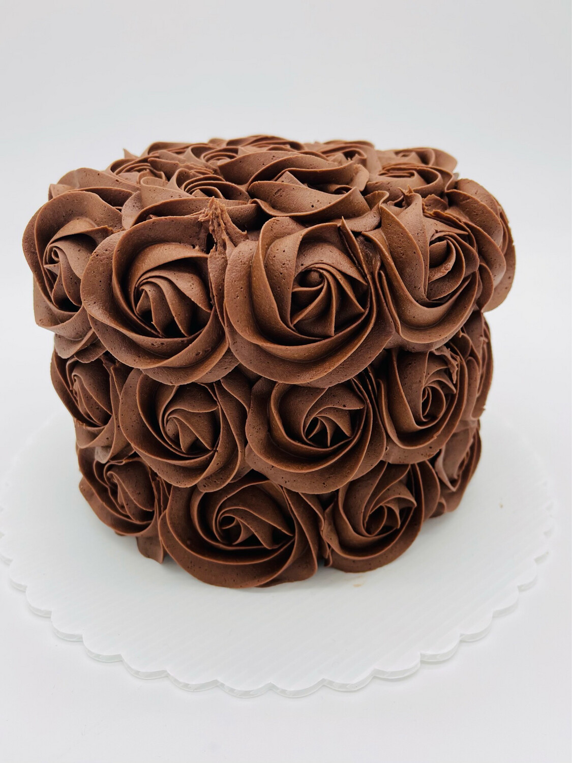 Chocolate Buttercream Rosette Cake