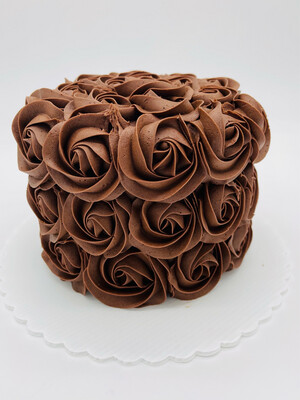 Chocolate Buttercream Rosette Cake