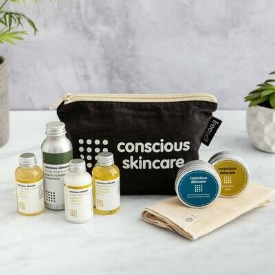 Spa Gift Set. Organic products including Face Mask and Toner. Organic Face Cloth. Fair Trade Bag.