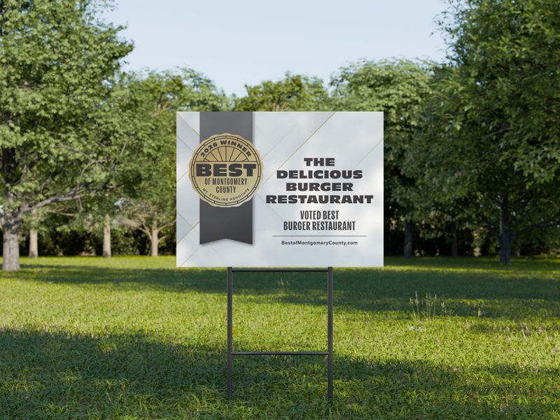 Custom Winner Yard Sign