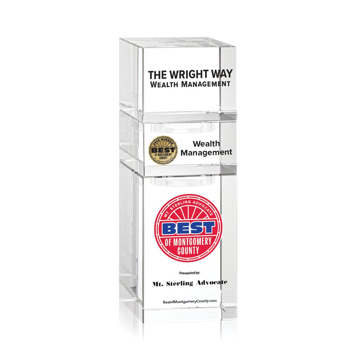Crystal Winner's Award - Stackable Tower