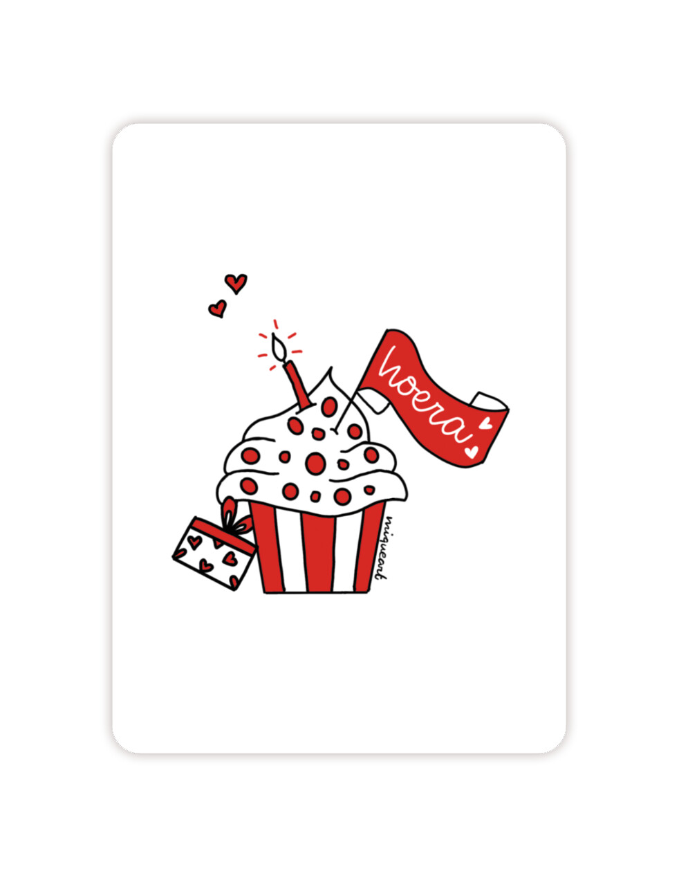 Een cupcake van Rood