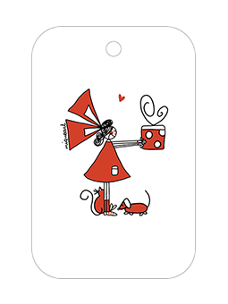 Cadeaulabeltje een cadeau van Rood