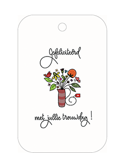 Cadeaulabeltje trouwdag