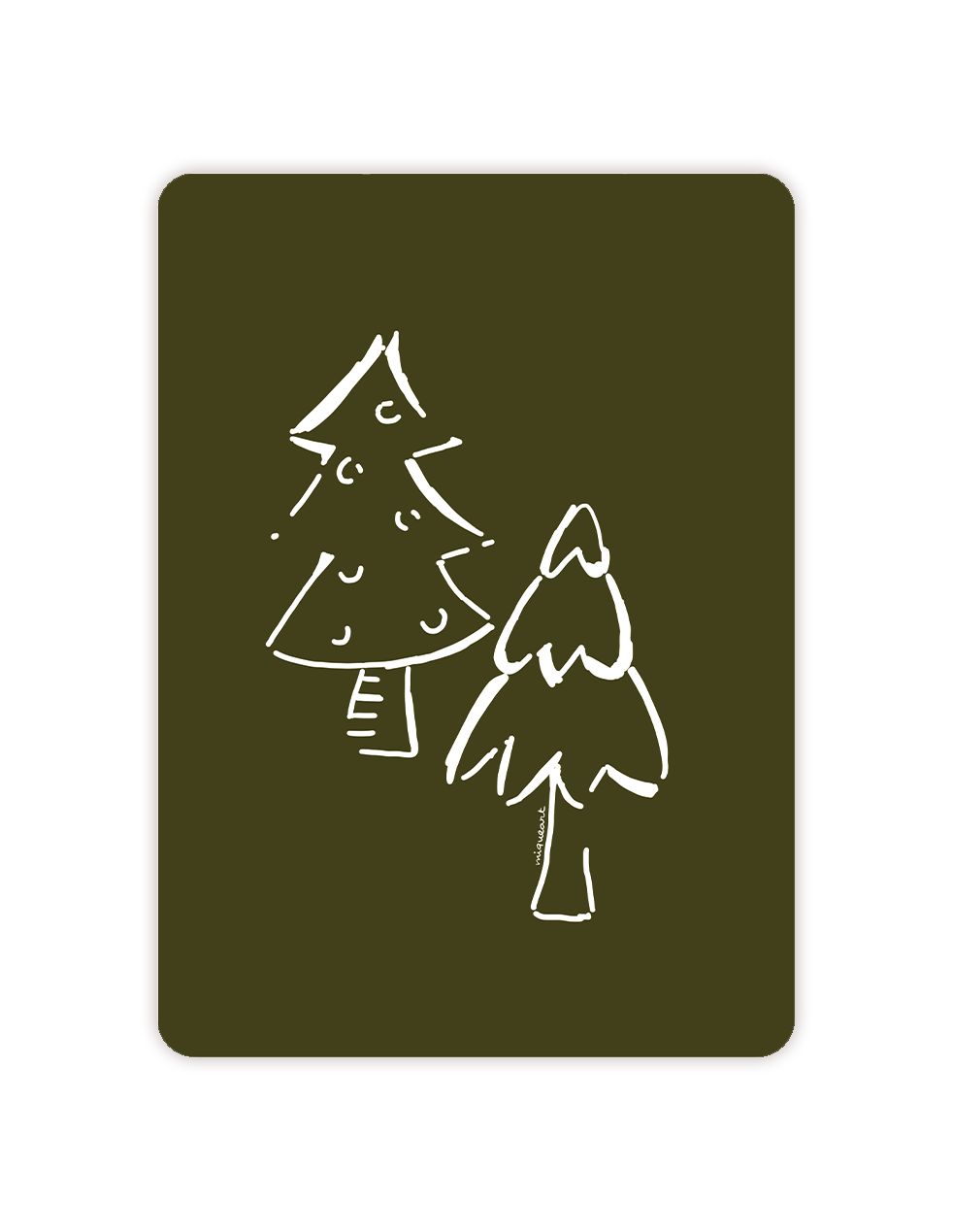 Kerstboompjes donkergroen