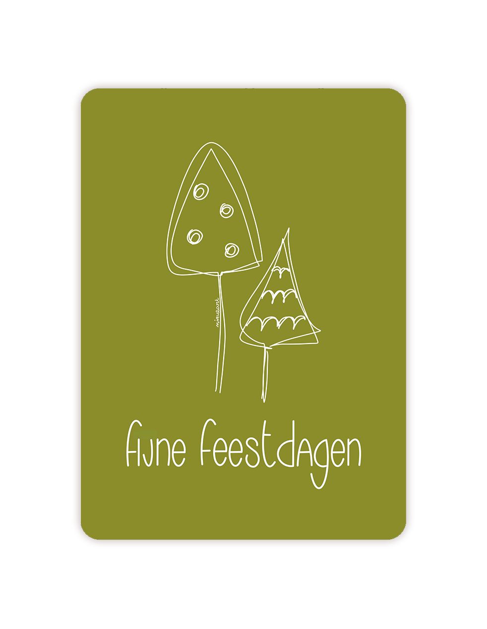 Kerstboompjes lichtgroen