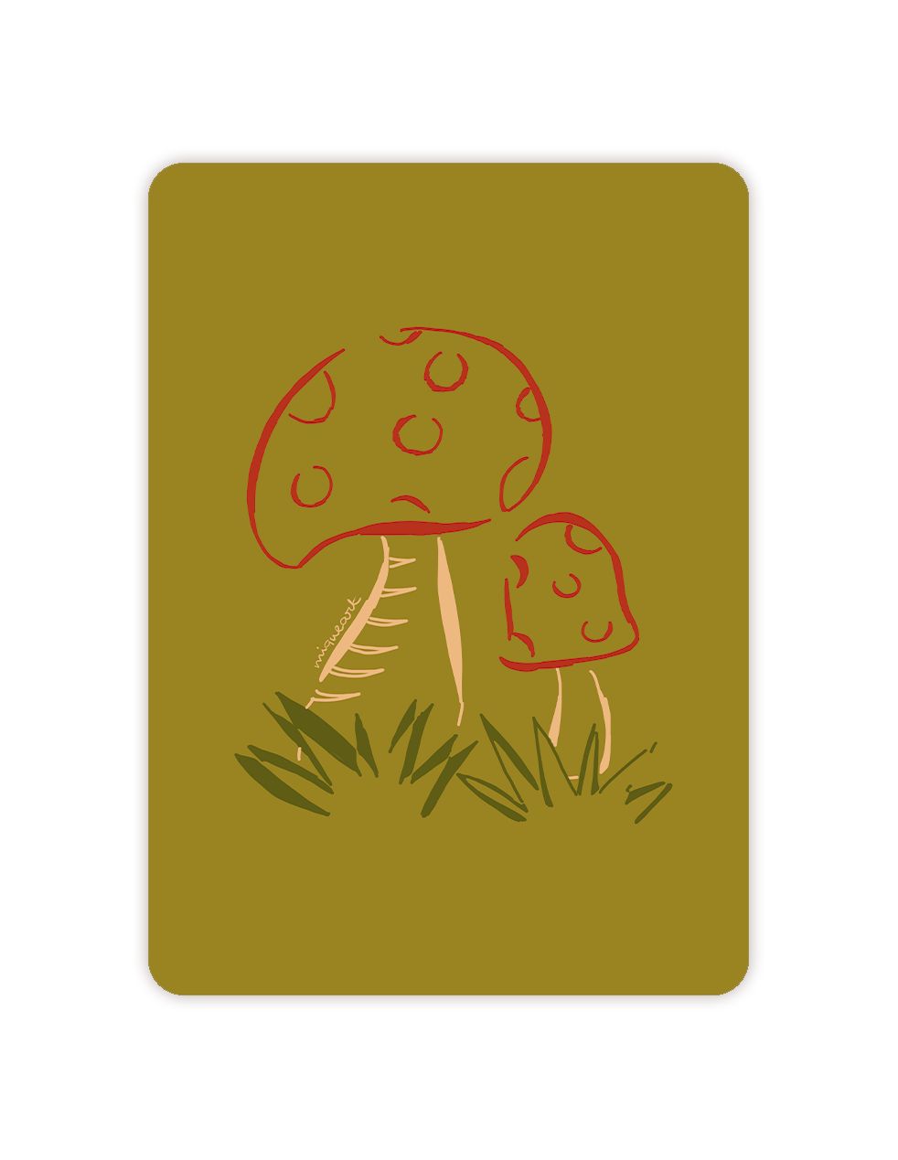 Paddenstoelen in het gras Paddenstoelen in het gras