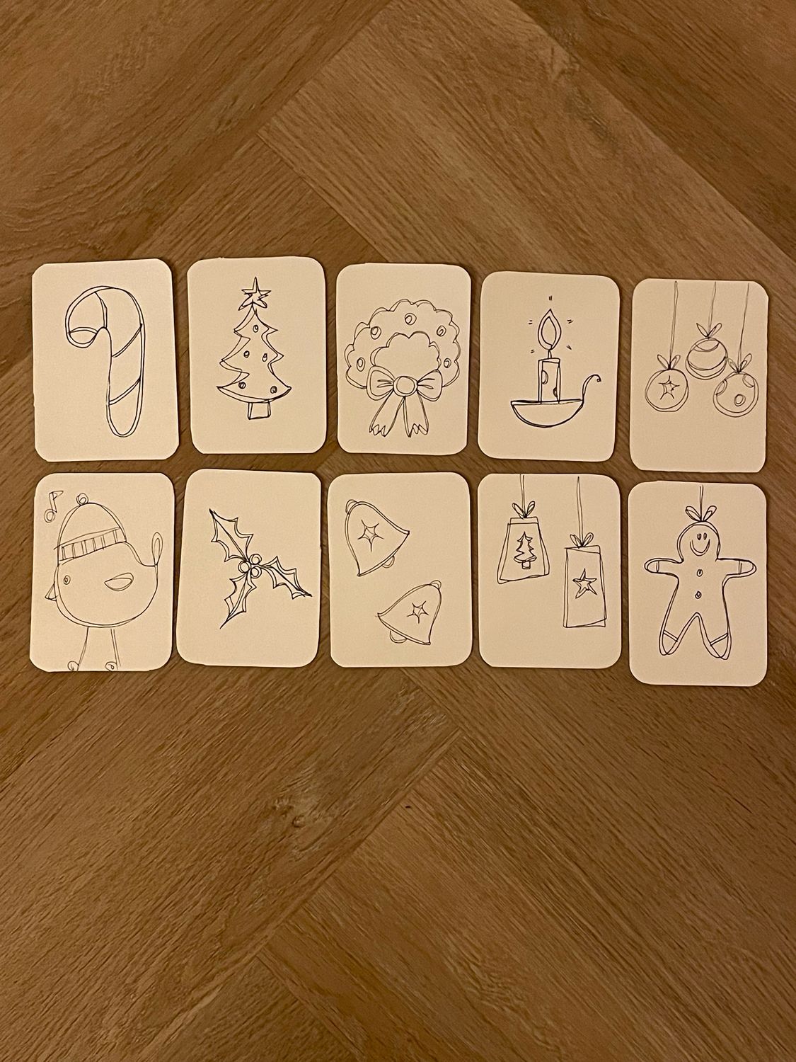 Kerstkleurkaartjes Kerstkleurkaartjes