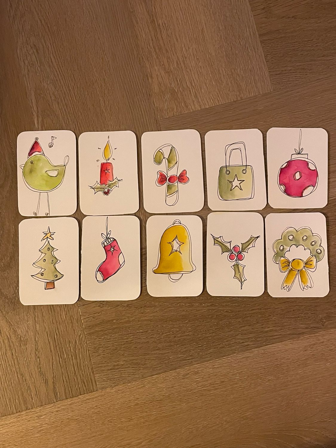 Mini kerstkaartjes