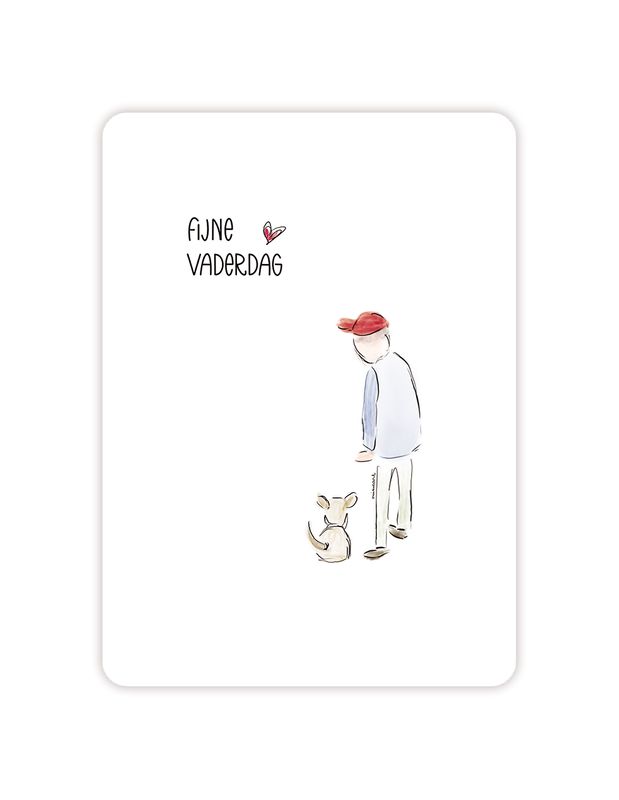 Fijne Vaderdag (man met hond)
