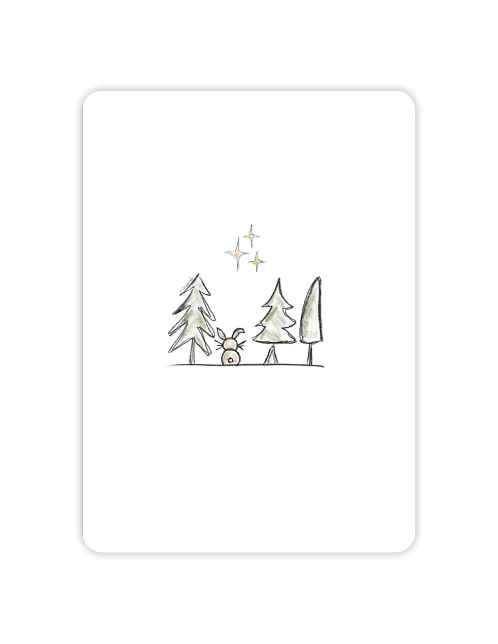 Konijn in kerstbos